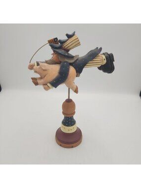 1998  Williraye Studio Uncle Sam w/ Pig WW1307 9" Red White Blue America